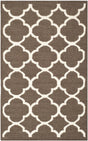 Safavieh Dhurries 2'-6" x 4'-0" Rug in Brown / Ivory