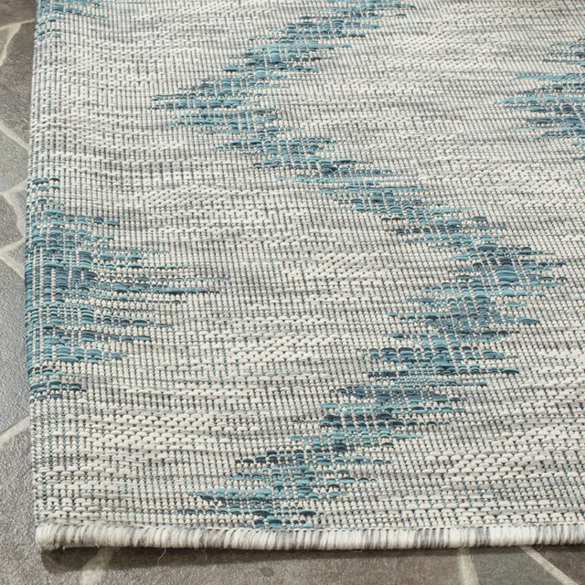 Safavieh Courtyard 8'-0" x 11'-0" Rug in Grey / Blue