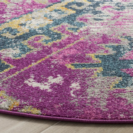 Safavieh Madison 6'-7" x 6'-7" Rug in Fuchsia / Blue