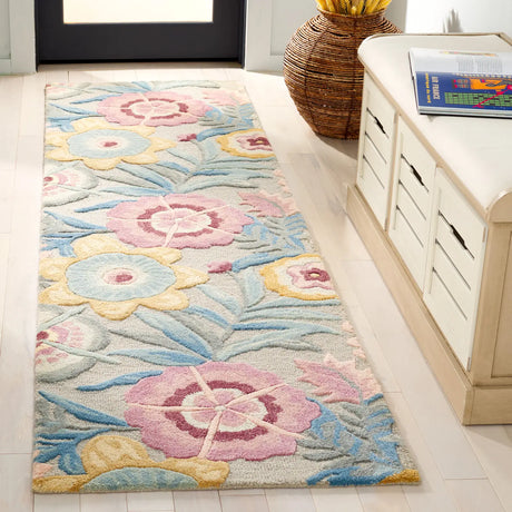 Safavieh Bellagio 2'-3" x 8'-0" Rug in Grey / Pink