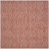 Safavieh Courtyard 6'-7" x 6'-7" Rug in Red / Red