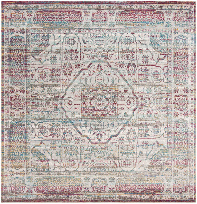 Safavieh Aria 6'-5" x 6'-5" Rug in Red / Creme
