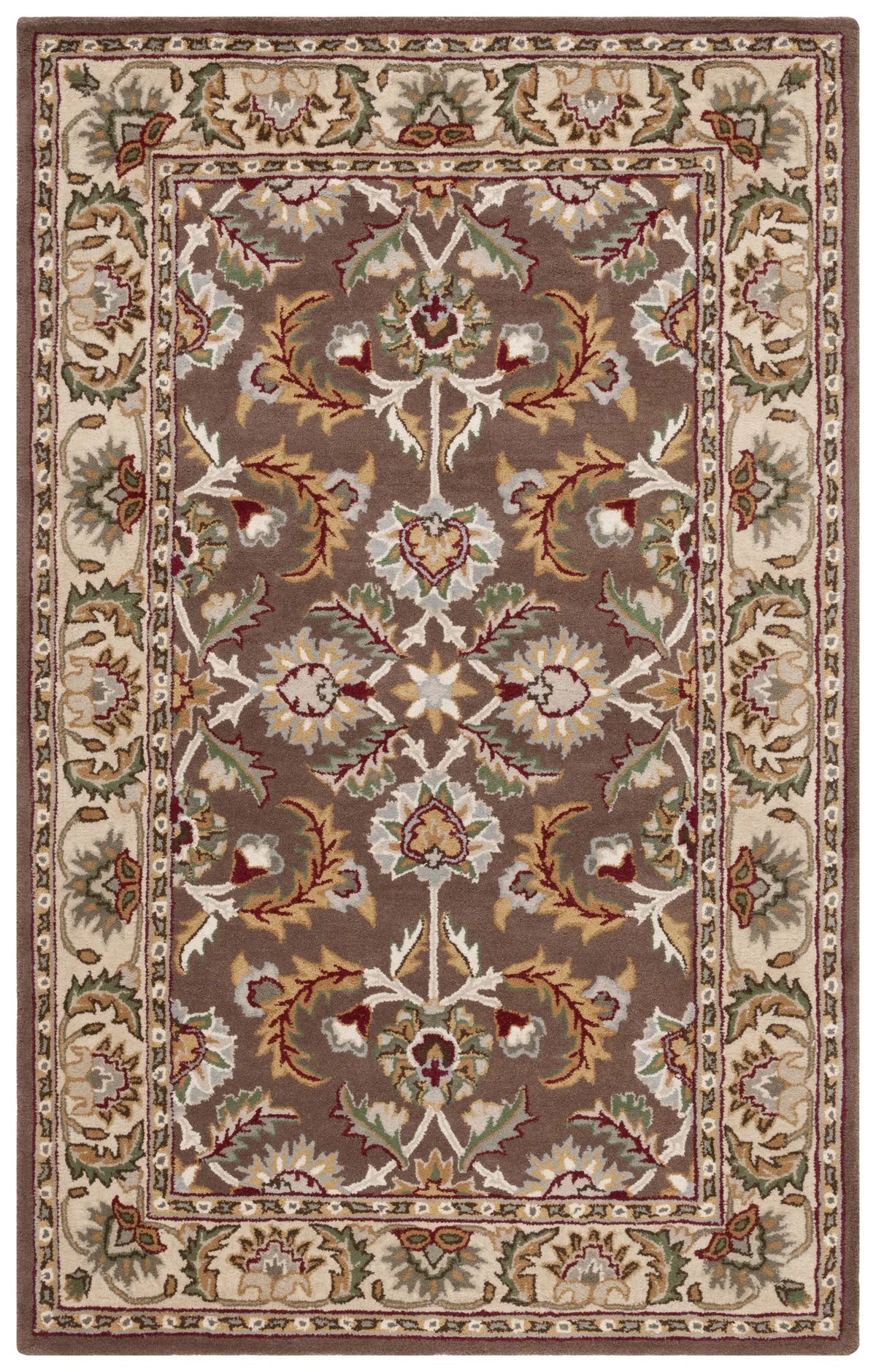Safavieh Heritage 4'-0" x 6'-0" Rug in Brown / Ivory