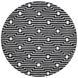 Safavieh Micro-Loop 5'-0" x 5'-0" Rug in Charcoal / Ivory