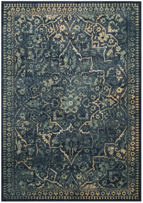 Safavieh Vintage 4'-0" x 5'-7" Rug in Blue / Yellow