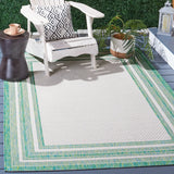 Safavieh Courtyard 4'-0" x 5'-7" Rug in Ivory / Green