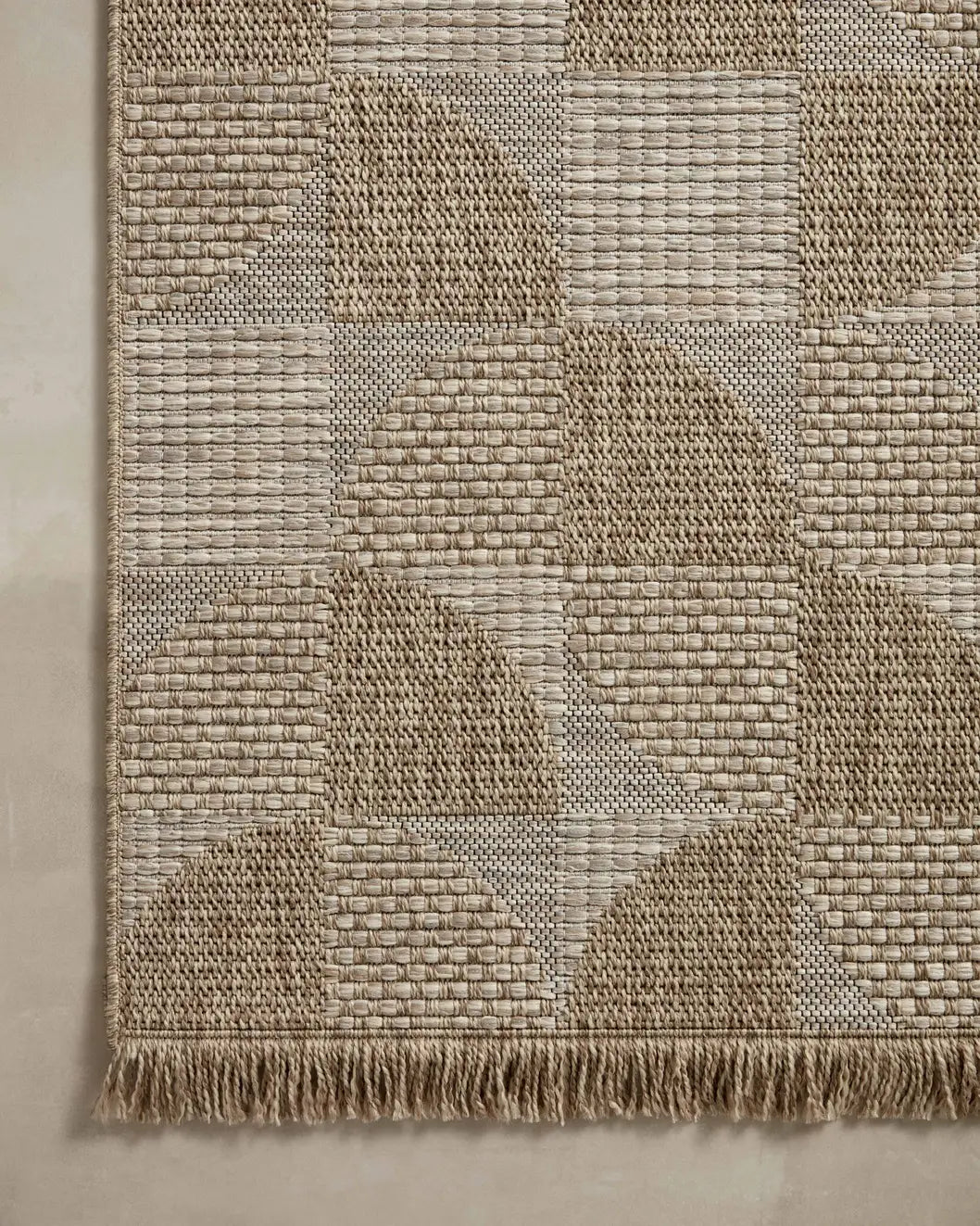 Loloi Dawn Daw-08 Natural Rug - corner on wood