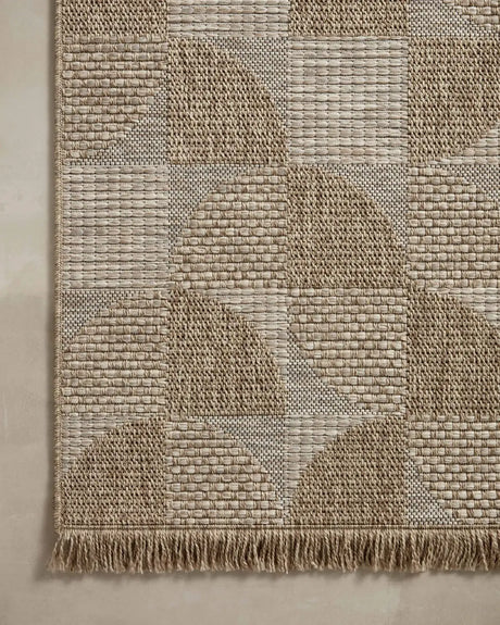 Loloi Dawn Daw-08 Natural Rug - corner on wood