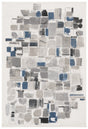 Safavieh Pyramid 4'-5" x 6'-5" Rug in Ivory / Grey Navy