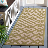 Safavieh Courtyard 2'-3" x 10'-0" Rug in Beige / Green