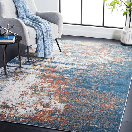 Safavieh Vogue 4'-0" x 6'-0" Rug in Ivory / Blue Rust