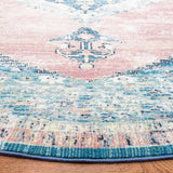Safavieh Journey 6'-7" x 6'-7" Rug in Blue / Pink