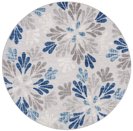 Safavieh Cabana 5'-3" x 5'-3" Rug in Grey / Blue