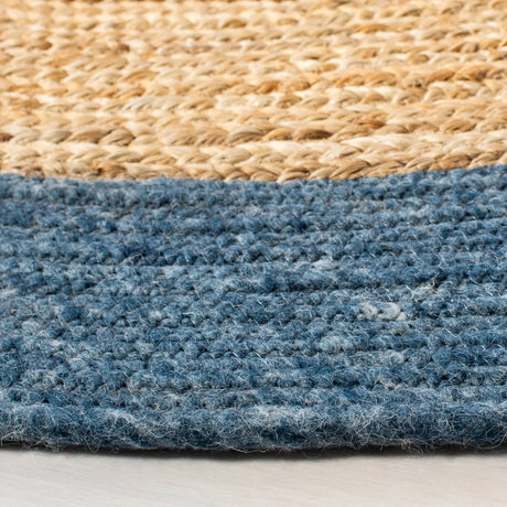 Safavieh Braided 5'-0" x 5'-0" Rug in Navy / Natural