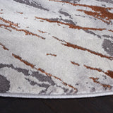 Safavieh Craft 6'-7" x 6'-7" Rug in Grey / Orange