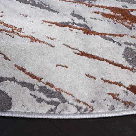 Safavieh Craft 6'-7" x 6'-7" Rug in Grey / Orange