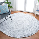 Safavieh Braided 5'-0" x 5'-0" Rug in Light Grey