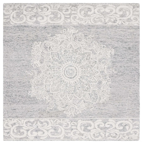 Safavieh Abstract 6'-0" x 6'-0" Rug in Ivory / Light Grey