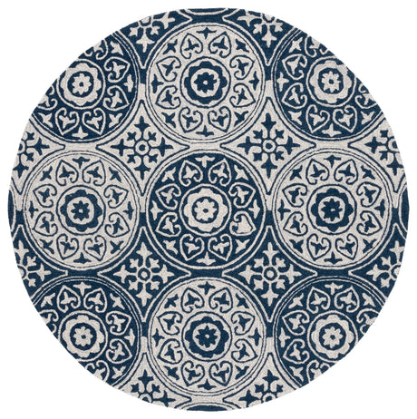 Safavieh Metro 6'-0" x 6'-0" Rug in Blue / Ivory