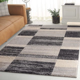 Safavieh Retro 4'-0" x 6'-0" Rug in Black / Light Grey