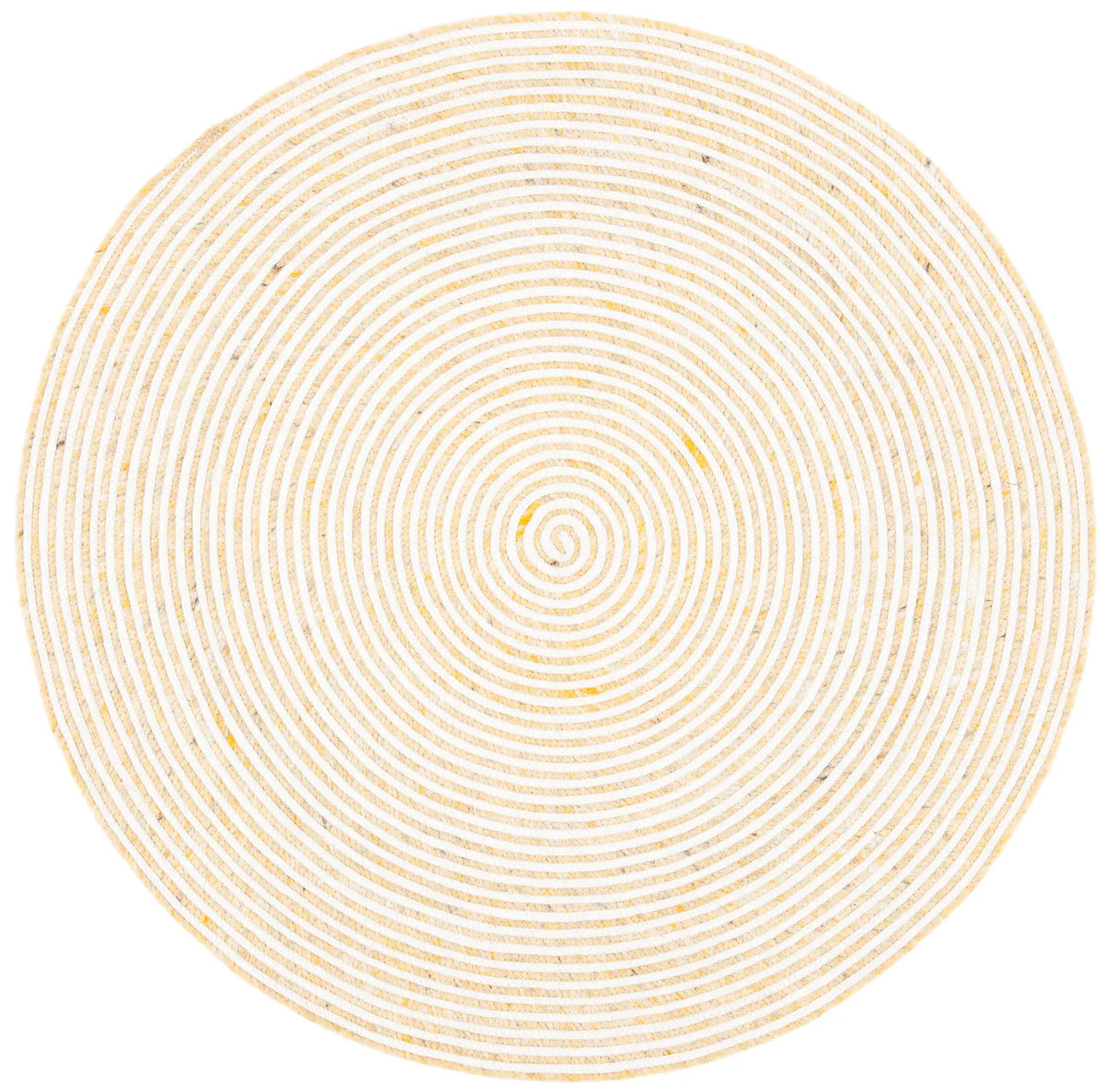 Safavieh Braided 3'-0" x 3'-0" Rug in Gold / Ivory