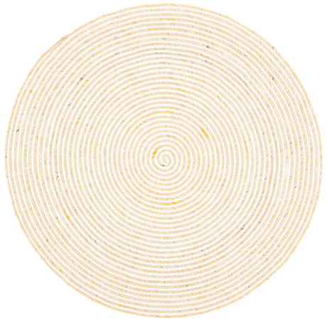 Safavieh Braided 3'-0" x 3'-0" Rug in Gold / Ivory