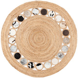 Safavieh Natural Fiber 5'-0" x 5'-0" Rug in Beige / Silver