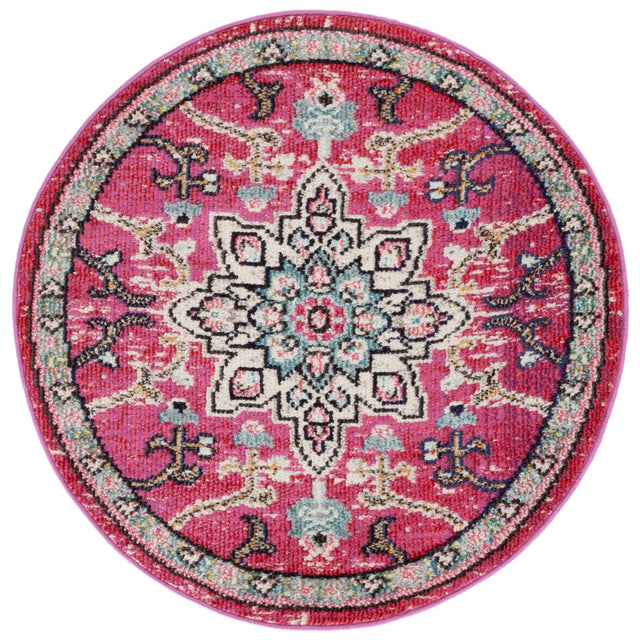 Safavieh Madison 3'-0" x 3'-0" Rug in Fuchsia / Blue