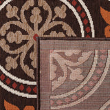 Safavieh Veranda 5'-3" x 7'-7" Rug in Chocolate / Terracotta