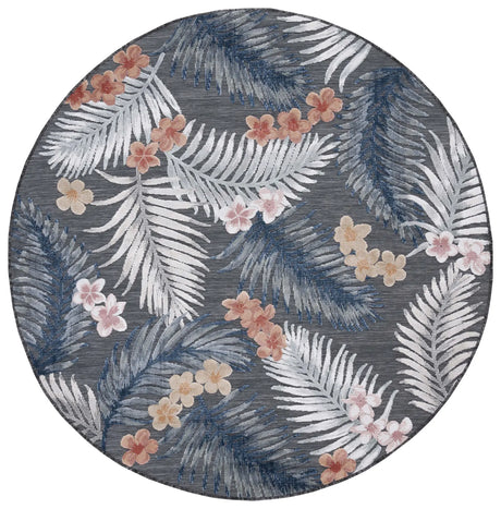 Safavieh Cabana 6'-5" x 6'-5" Rug in Black / Rust