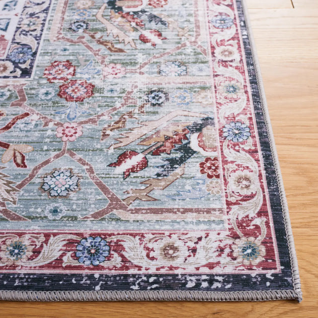 Safavieh Tucson 4'-0" x 6'-0" Rug in Rust / Navy