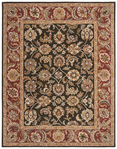 Safavieh Classic 9'-6" x 13'-6" Rug in Dark Olive / Red