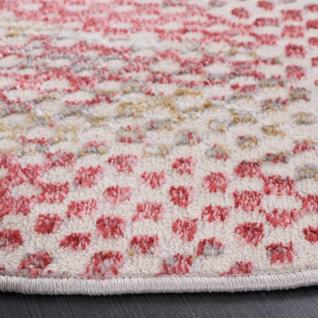 Safavieh Palma 6'-7" x 6'-7" Rug in Light Grey / Red