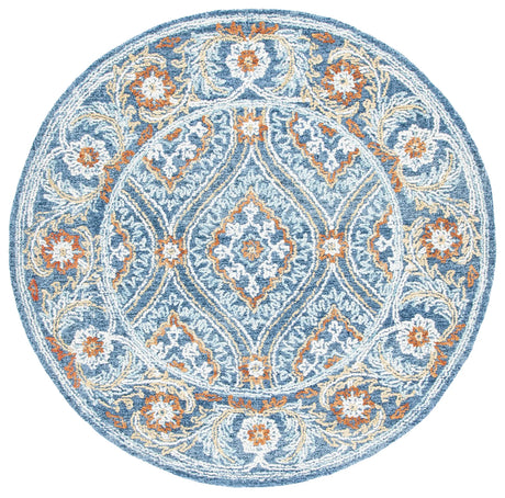 Safavieh Blossom 6'-0" x 6'-0" Rug in Navy / Yellow