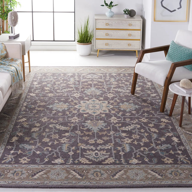 Safavieh Blossom 10'-0" x 14'-0" Rug in Dark Grey / Light Brown