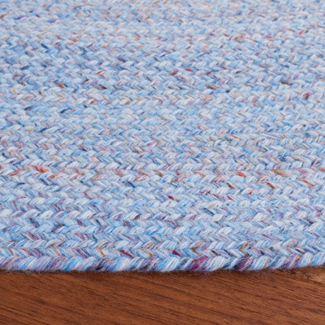 Safavieh Braided 5'-0" x 5'-0" Rug in Light Blue / Red