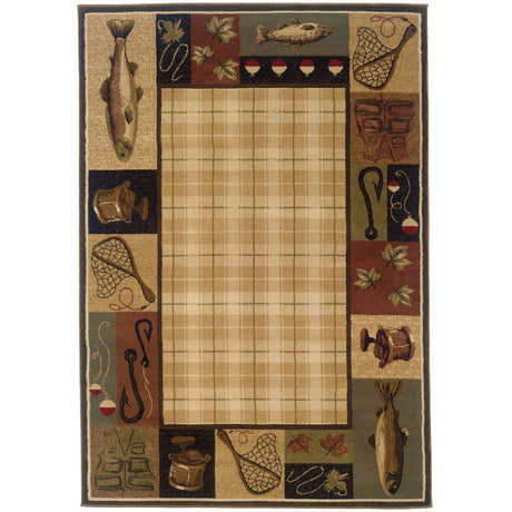 Oriental Weavers Sphinx Hudson 1065b Beige / Black Rugs - main flat