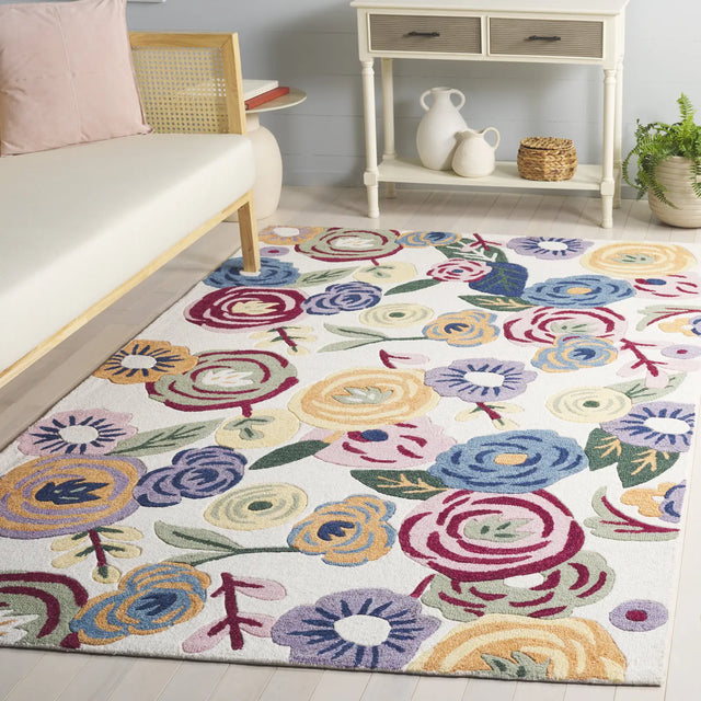 Safavieh Jardin 4'-0" x 6'-0" Rug in Ivory / Pink