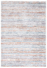 Safavieh Berber Shag 4'-5" x 6'-5" Rug in Blue Rust / Ivory