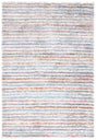 Safavieh Berber Shag 4'-5" x 6'-5" Rug in Blue Rust / Ivory