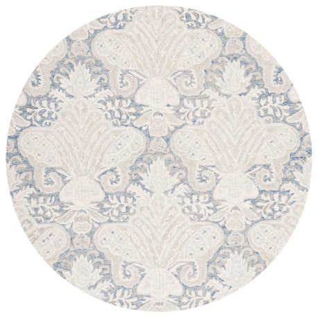 Safavieh Micro-Loop 5'-0" x 5'-0" Rug in Blue / Ivory