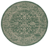 Safavieh Courtyard 6'-7" x 6'-7" Rug in Dark Green / Beige