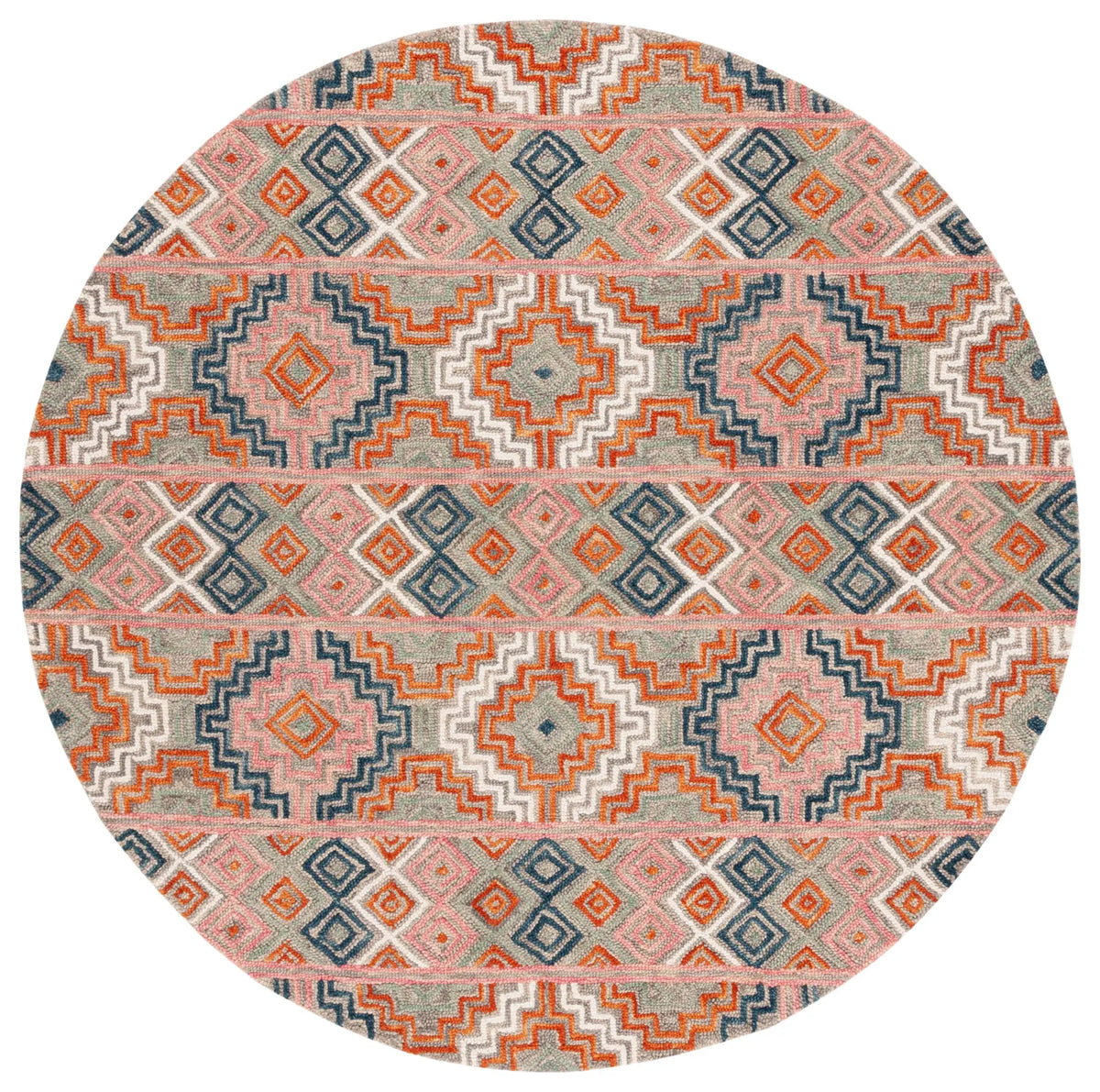 Safavieh Aspen 5'-0" x 5'-0" Rug in Orange / Fuchsia