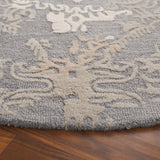 Safavieh Ebony 6'-0" x 6'-0" Rug in Grey / Ivory