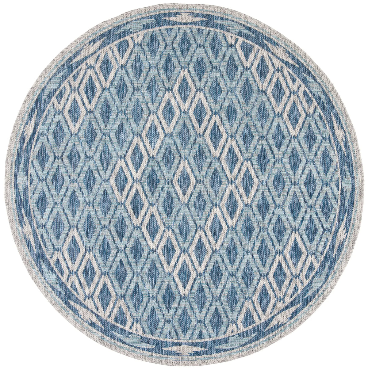 Safavieh Courtyard 6'-7" x 6'-7" Rug in Navy / Grey