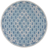 Safavieh Courtyard 6'-7" x 6'-7" Rug in Navy / Grey