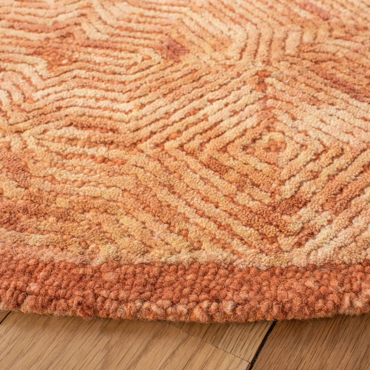 Safavieh Ikat 6'-0" x 6'-0" Rug in Rust