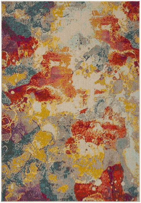 Safavieh Phoenix 100 4'-0" x 6'-0" Rug in Blue / Orange