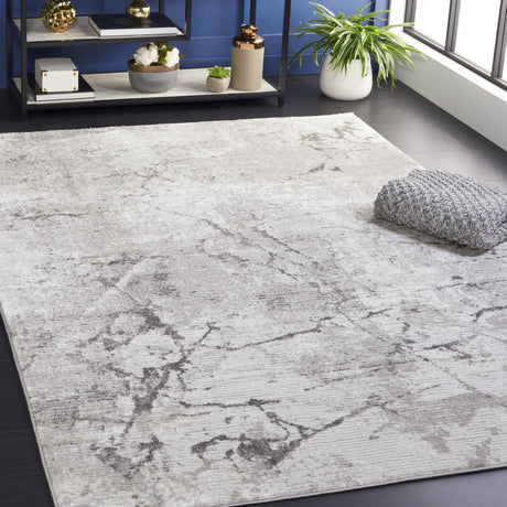 Safavieh Meadow 500 4'-0" x 6'-0" Rug in Grey / Dark Grey