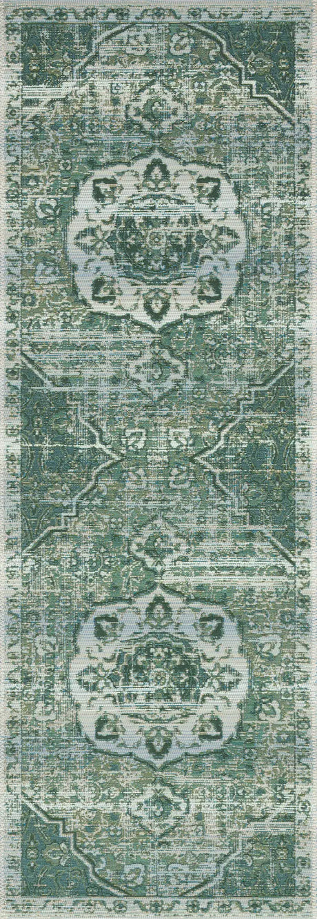 Loloi Mika Mik-06 Green / Mist Rugs - runner flat